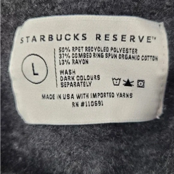 Starbucks Reserve Jade Purple Brown Artist colab zip hoodie size L unisex - Picture 5 of 7